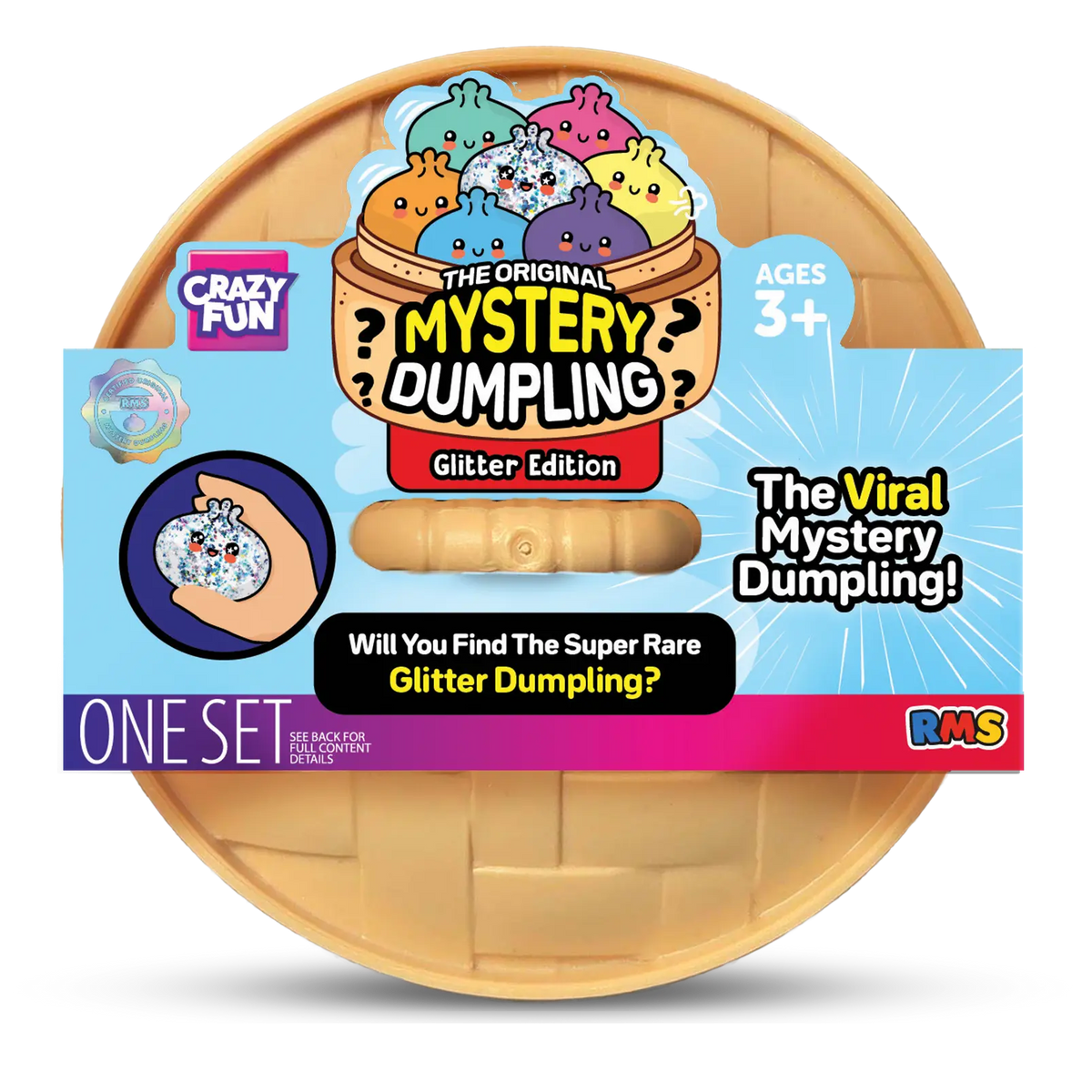 RMS Squishy Rainbow Mystery "Dumpling" Blind Box x 1 'Glitter’