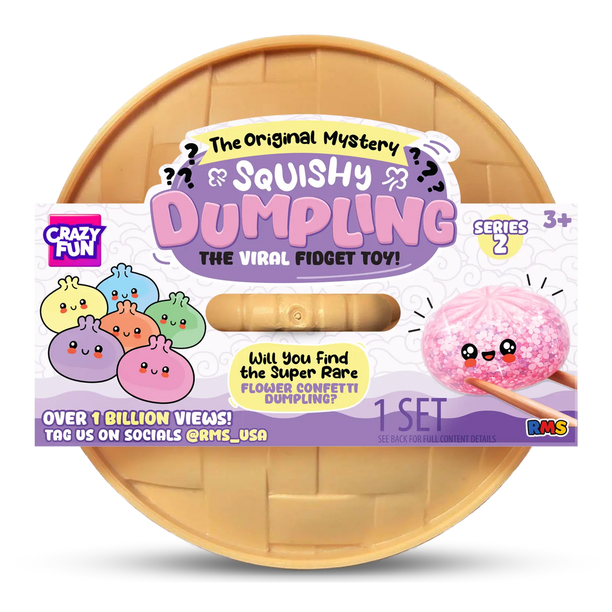 RMS Squishy Rainbow Mystery "Dumpling" Blind Box x 1 'Flower Confetti’