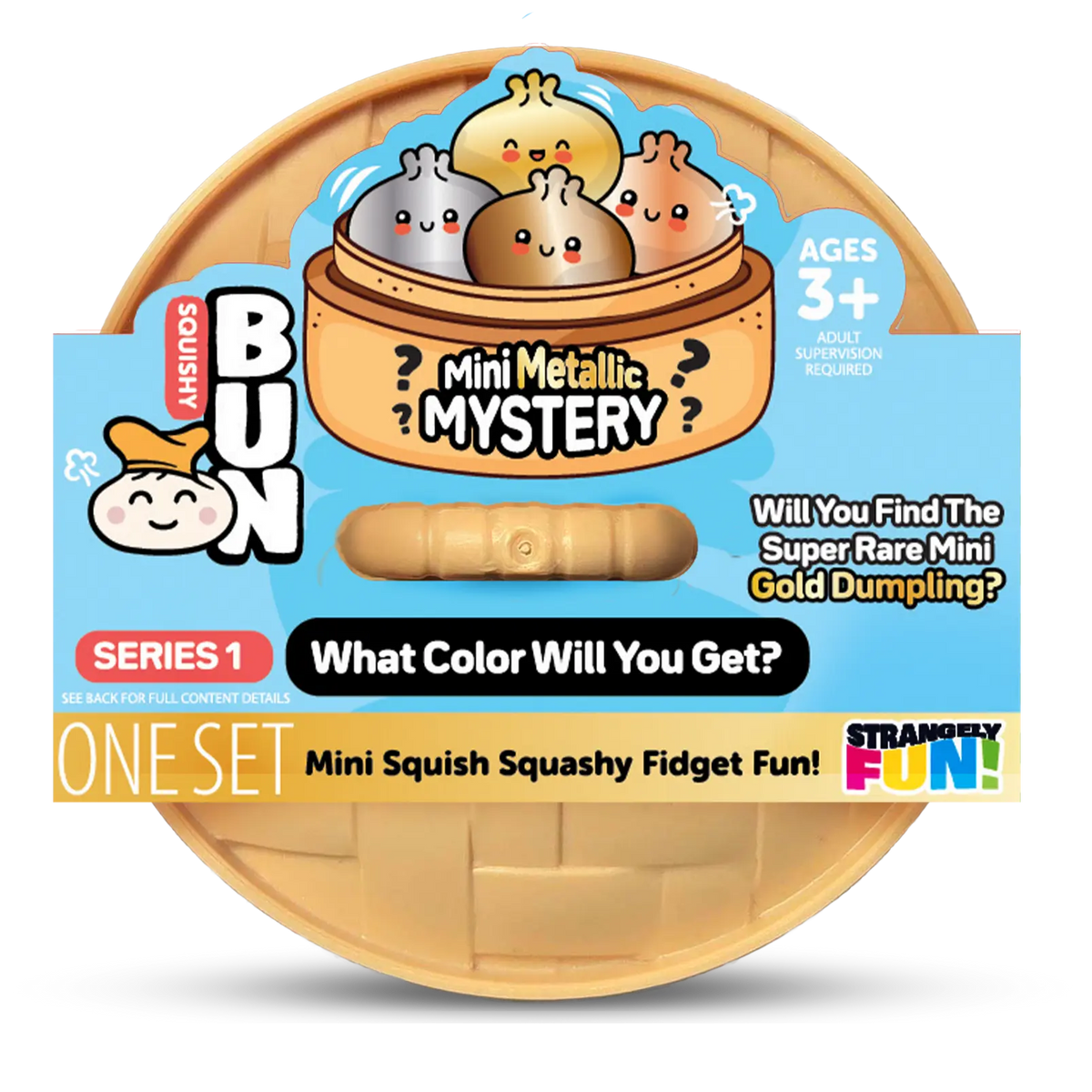 RMS Squishy Rainbow Mystery " Mini Dumpling" Blind Box x 1 'Gold Metallic’