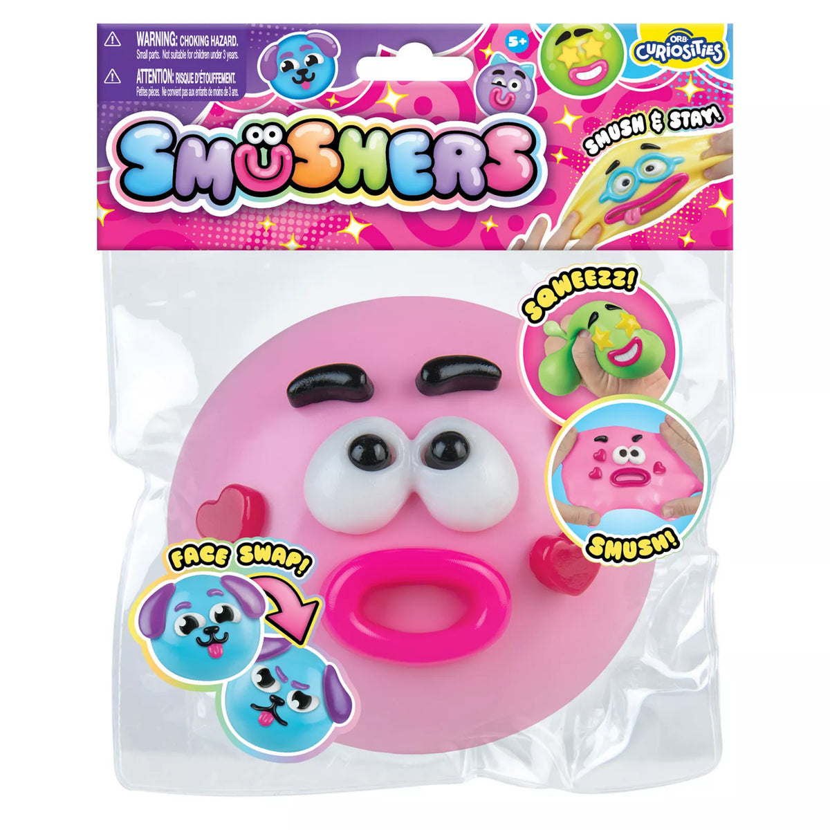 ORB Smushers Toy x 1 (Random Face)