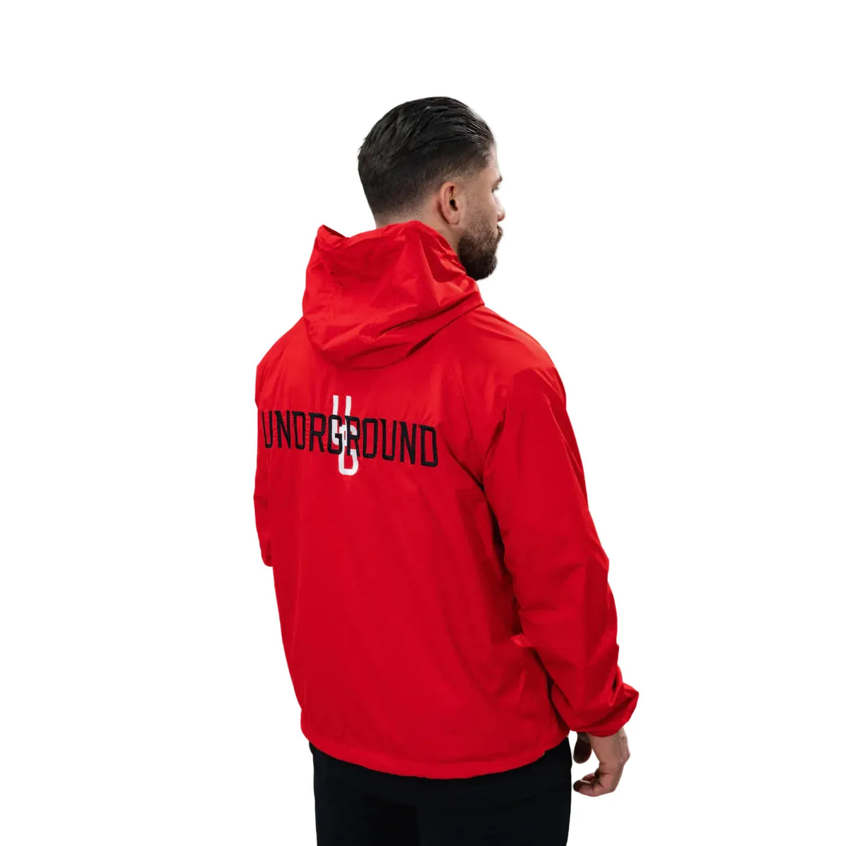 Undrground Half Zip Windbreaker 'Red'