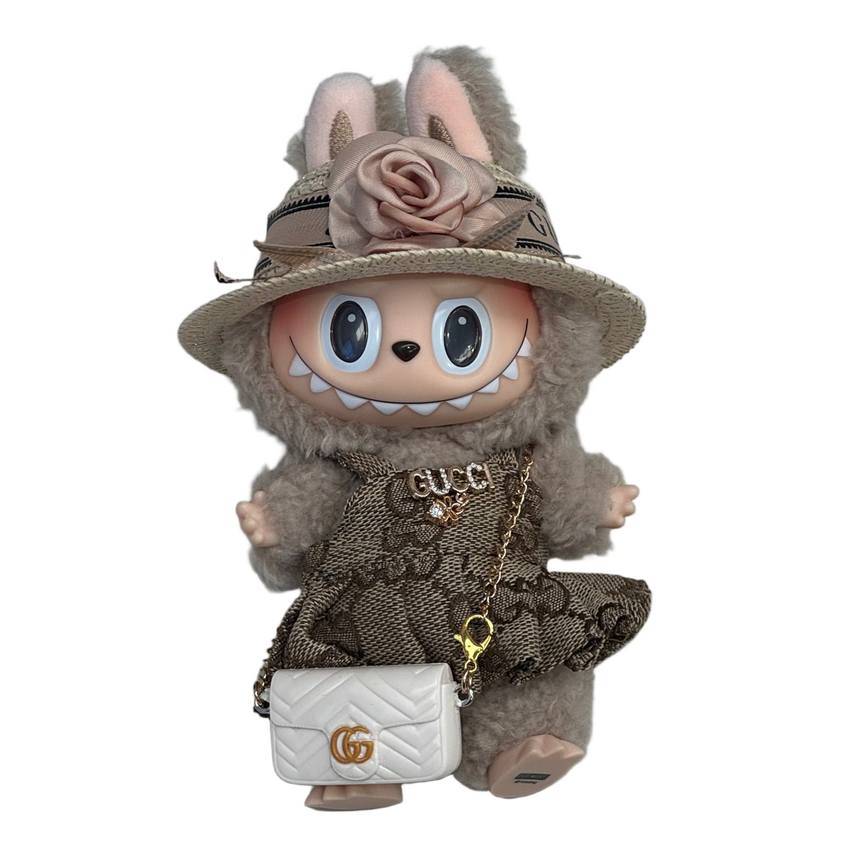 Labubu - Gucci Inspired 3 Piece Outfit 'Monogram'