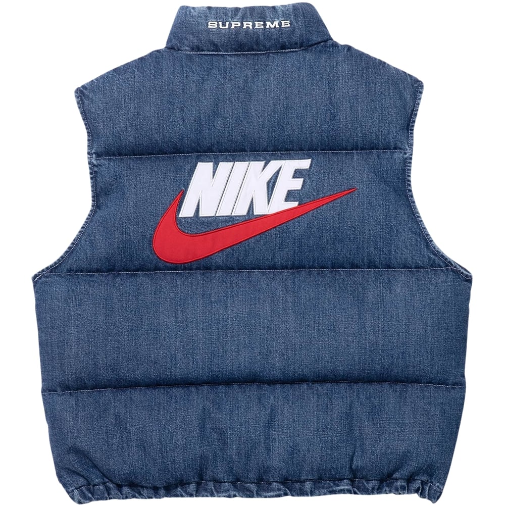 Supreme x Nike Denim Puffer Vest &#39;Denim Blue&#39;