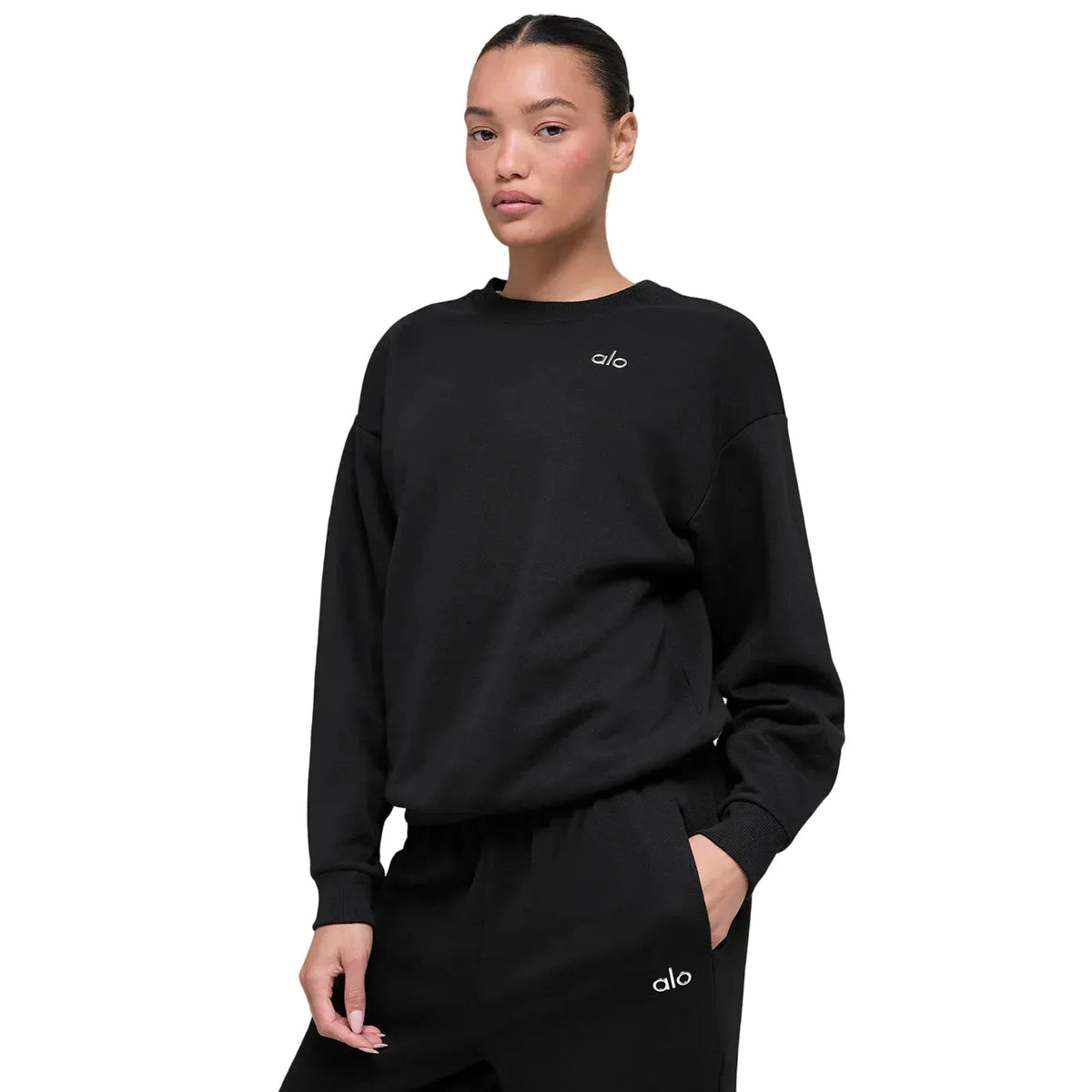 Alo Accolade Crew Neck Pullover 'Black' Unisex