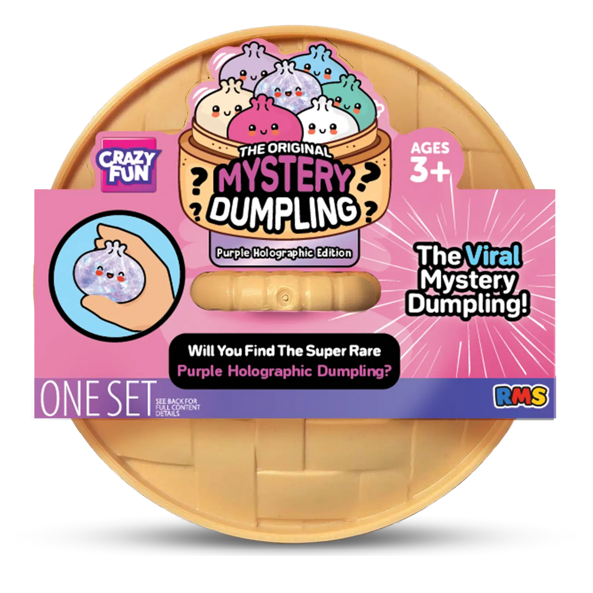 RMS Squishy Rainbow Mystery "Dumpling" Blind Box x 1 'Purple Holographic'