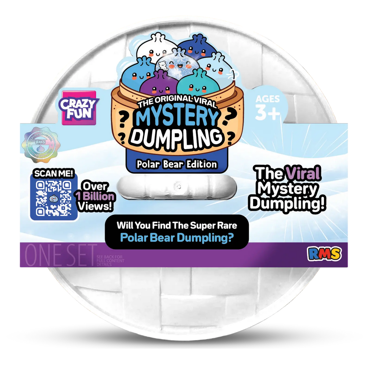 RMS Squishy Rainbow Mystery Dumpling "Polar Bear" x 1