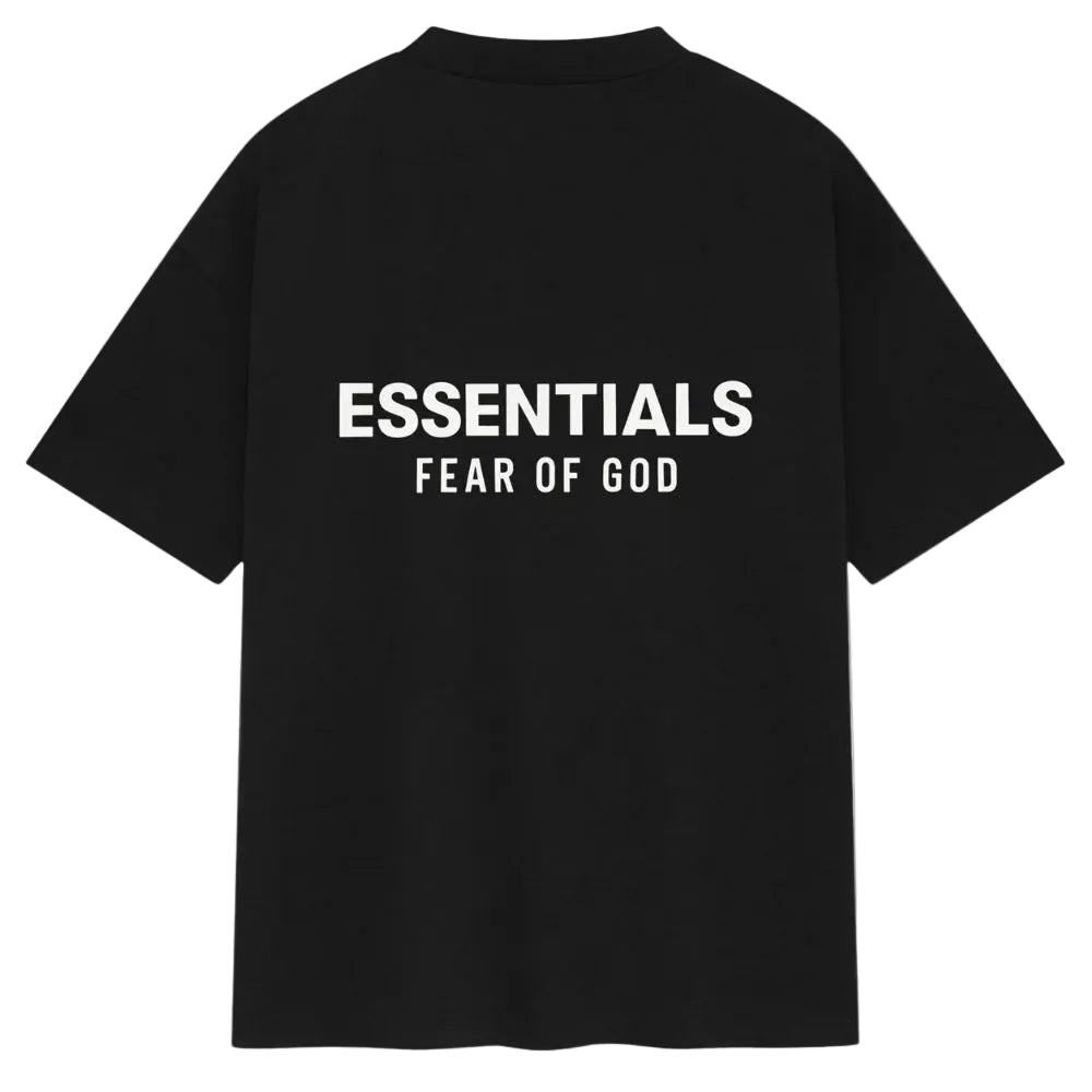 Fear Of God Essentials SS25 T-Shirt 'Jet Black/White Logo'