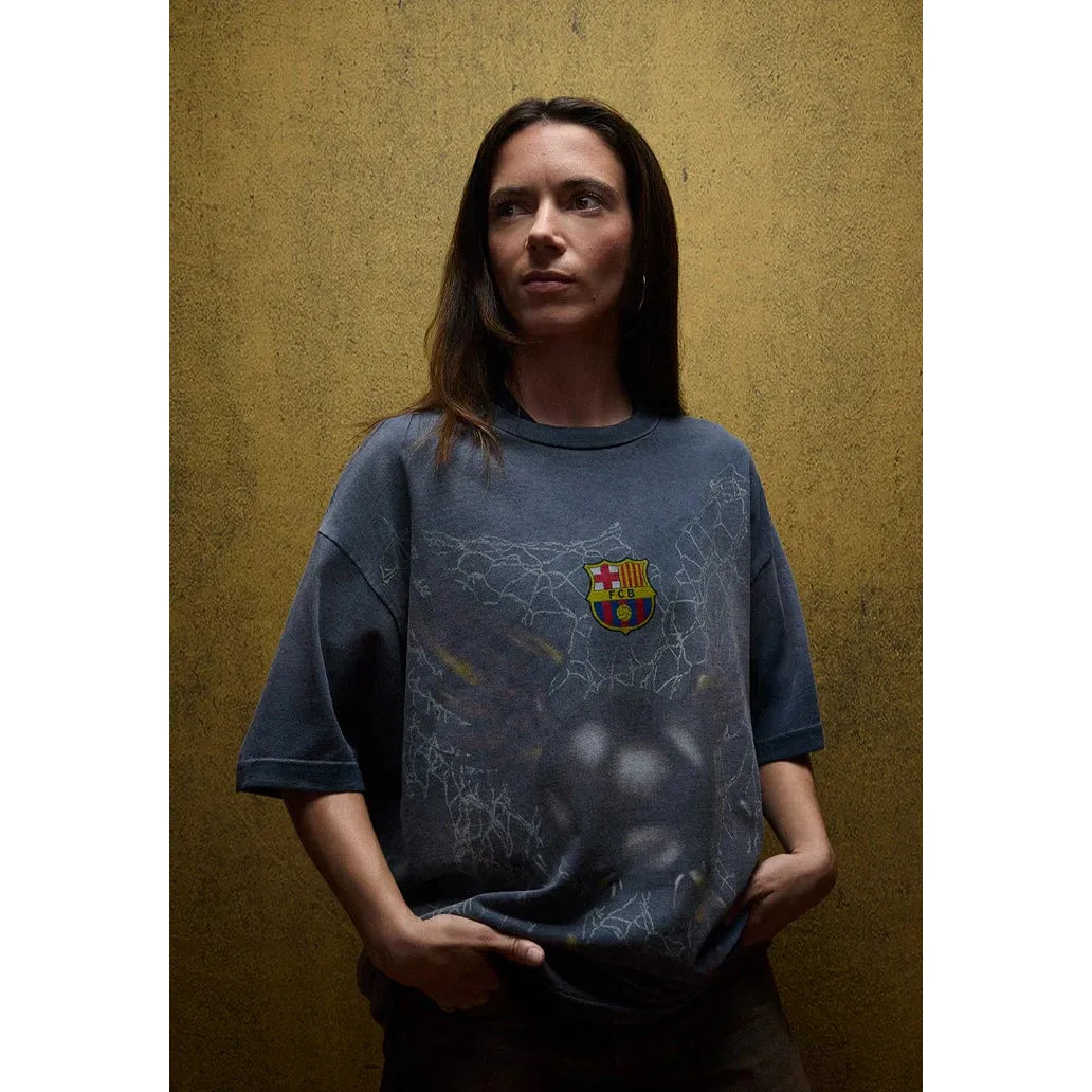 Buy Travis Scott x FC Barcelona Washed Spray Logo T-Shirt Buy Travis Scott x FC Barcelona Washed Spray Logo T-Shirt