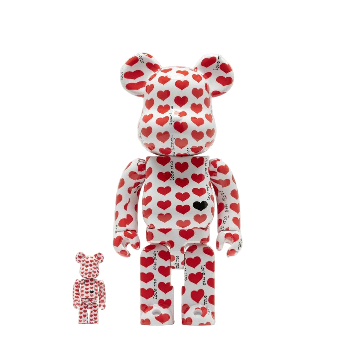 MEDICOM BE@RBRICK Amplifier White Heart 400% + 100% Figures