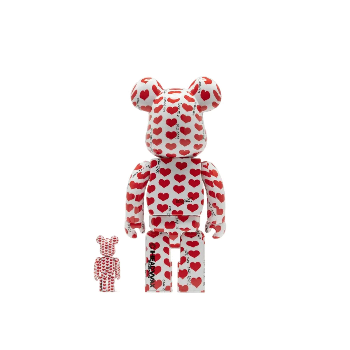 MEDICOM BE@RBRICK Amplifier White Heart 400% + 100% Figures