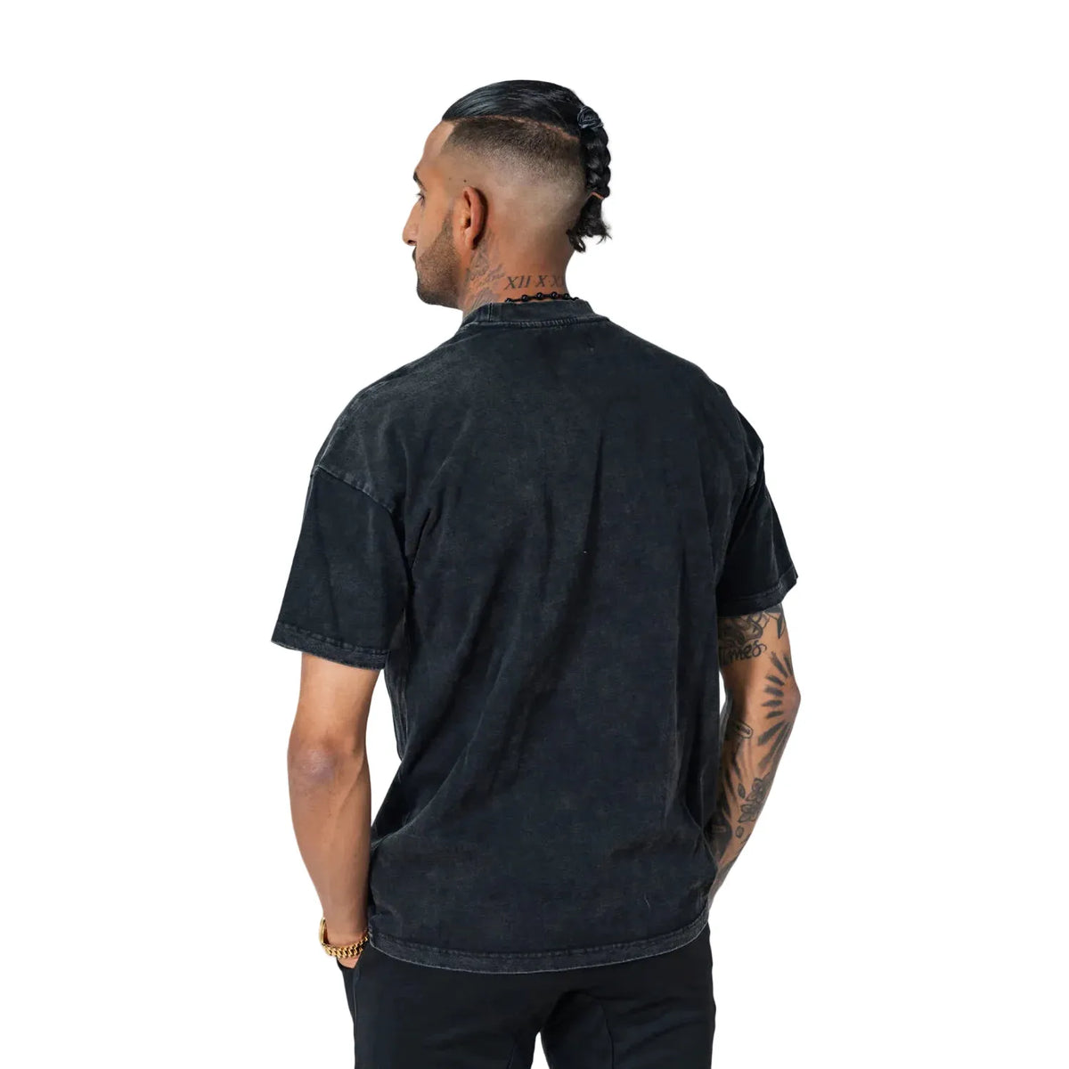 Undrground Acid Wash Puff Print T-Shirt 'Black'