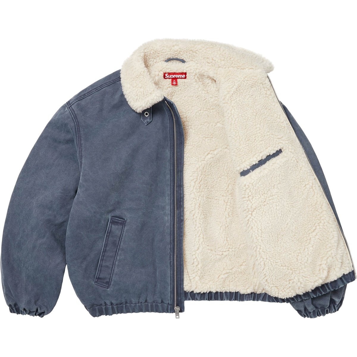 Supreme Faux Shearling Lined Bomber Jacket