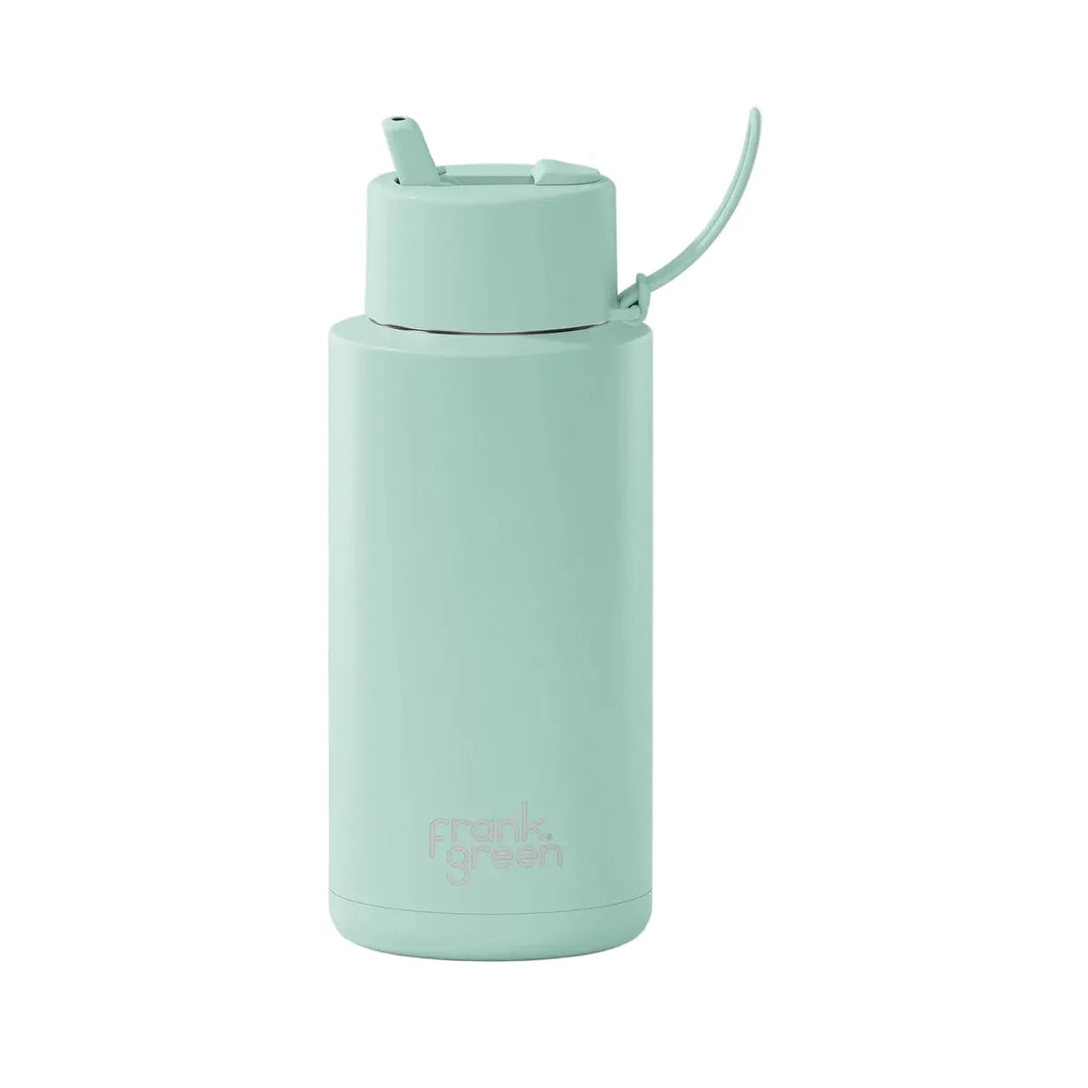 Frank Green Ceramic Reusable 1L Bottle + Lip Gloss Holder Set 'Peppermint'