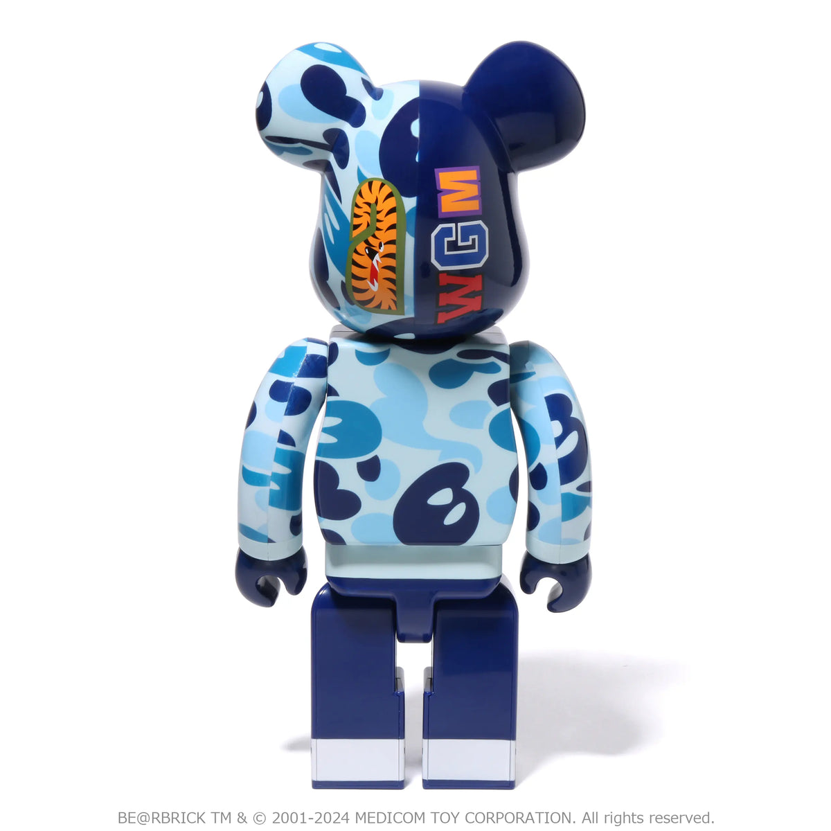 MEDICOM BE@RBRICK x Bape Baby MILO® Camo Shark 'Blue' 400% + 100% Figures