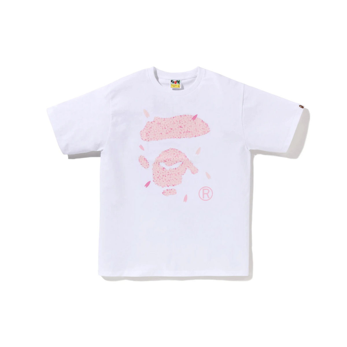BAPE Sakura Ape Face T-Shirt 'White/Pink'
