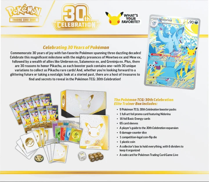 Pokémon TCG 30th Celebration Elite Trainer Box