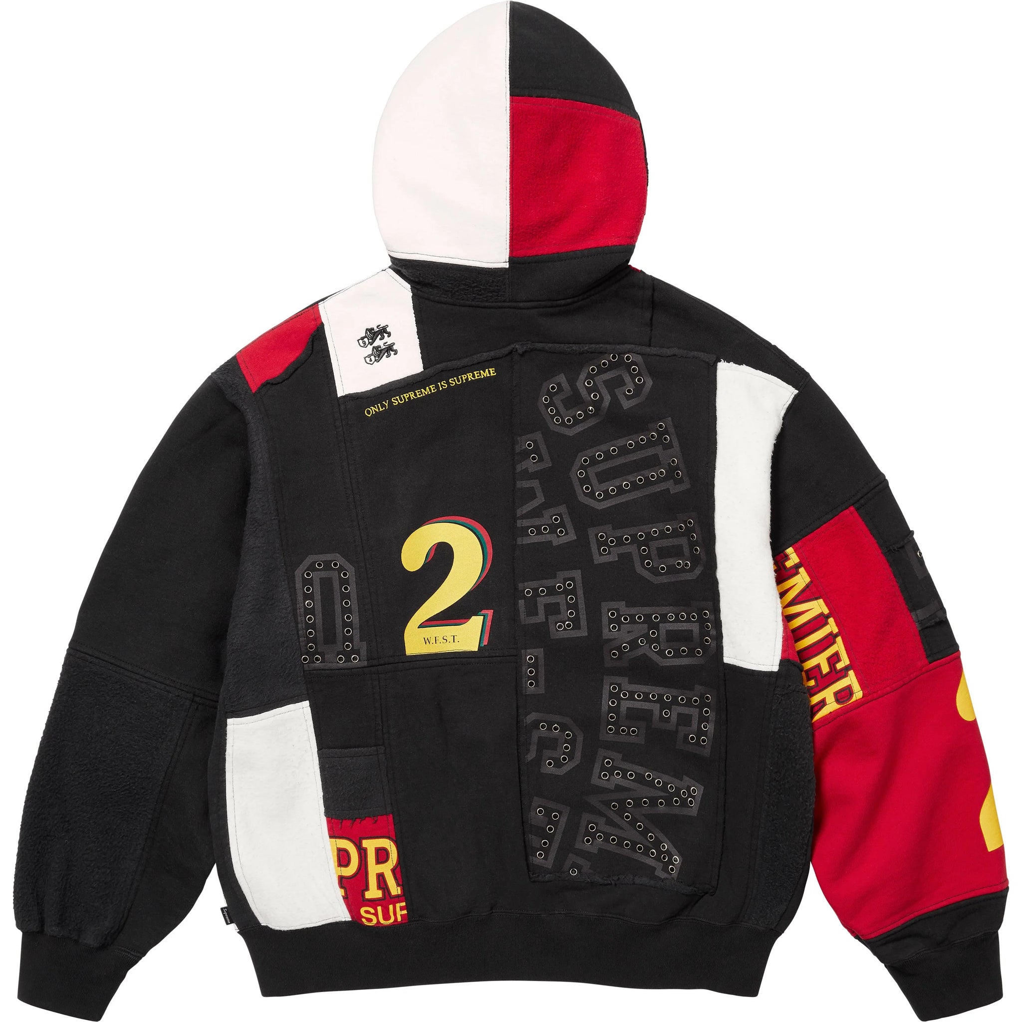 Buy Supreme Patchwork Zip Up Hoodie 'Black' Online Waves Au