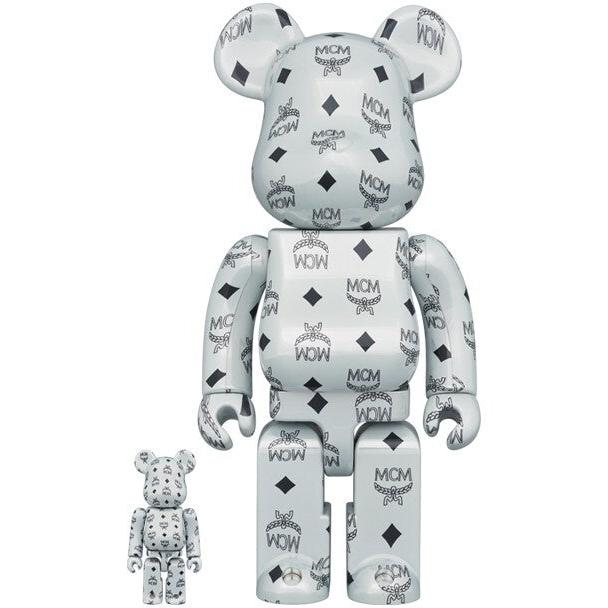 BE@RBRICK MCM WHITE CHROME Ver 100％ 400％ MEDICOM TOY 2022 Hobby Limited Edition