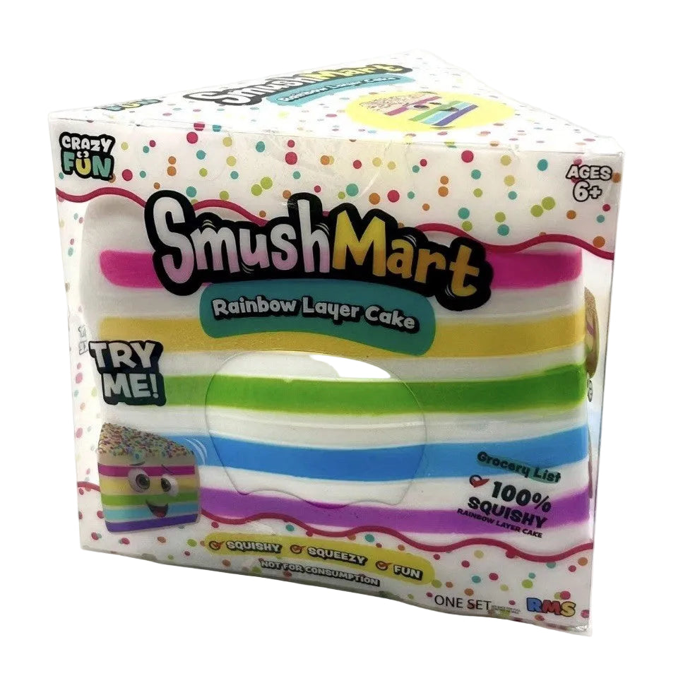 RMS Crazy fun Rainbow Layer Cake JUMBO SQUISHY 5” x 1