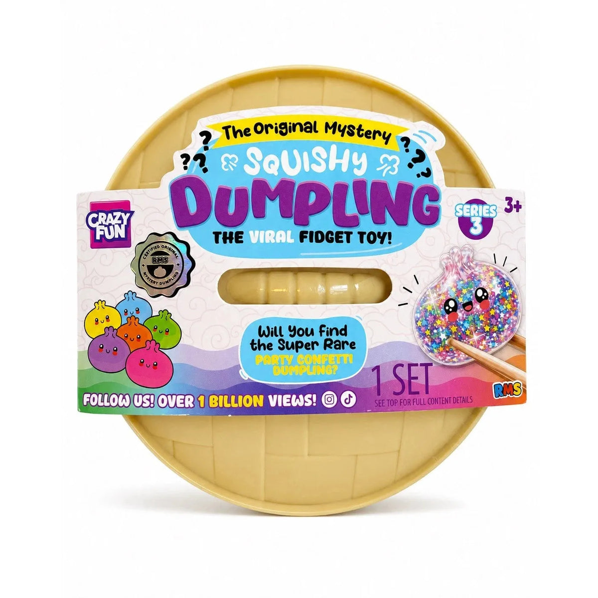RMS Squishy Dumpling Mystery Series 3 Rainbow Party Confetti