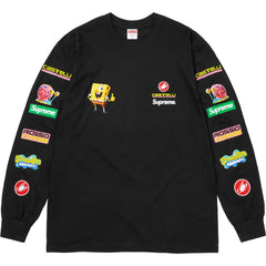 トップス Supreme x SpongeBob Castelli Racing Tee Supreme SpongeBob/Castelli Racing L/S Tee Black Men's - SS25