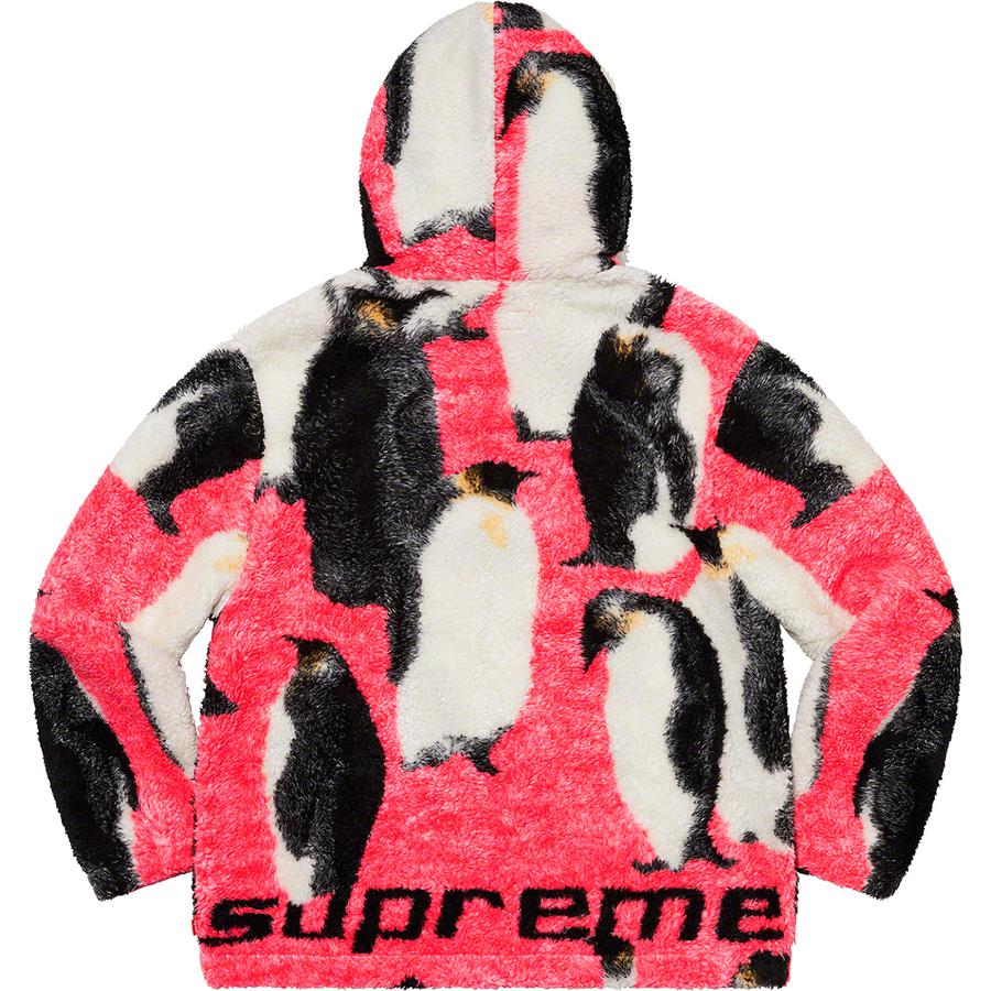 Supreme Penguins Hooded Fleece Jacket (Pink) | Waves Never Die | Supreme | Jacket