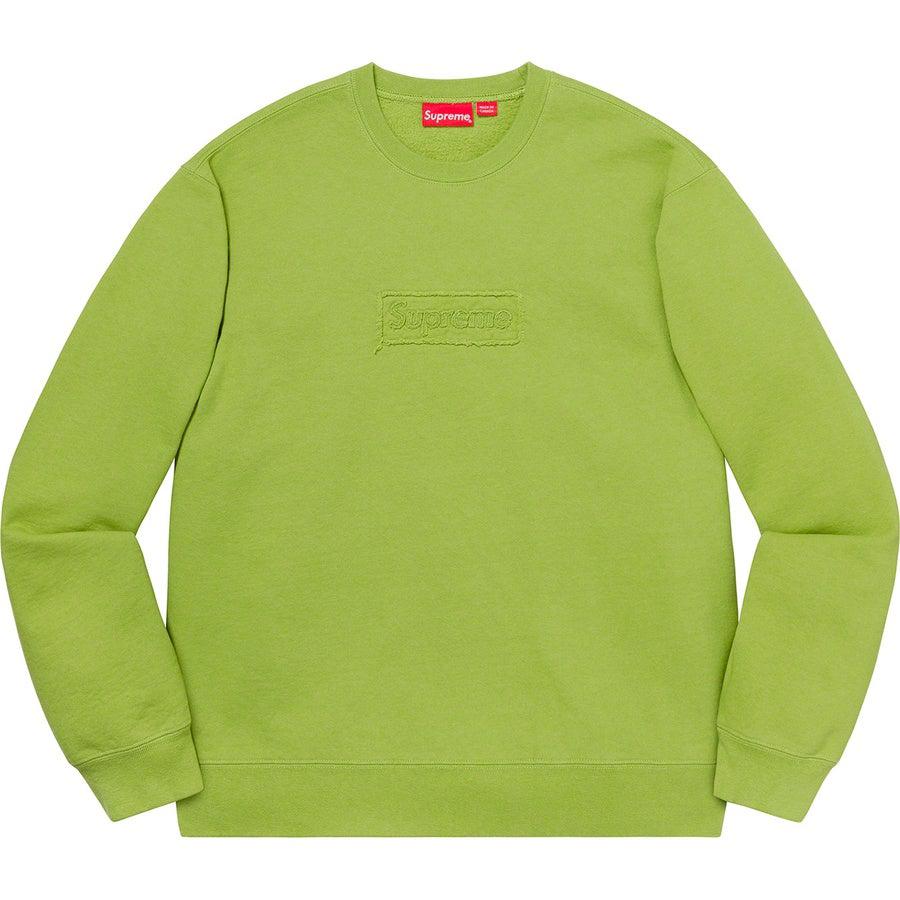Supreme Cutout Logo Crewneck (Lime) | Waves Never Die | Waves Never Die