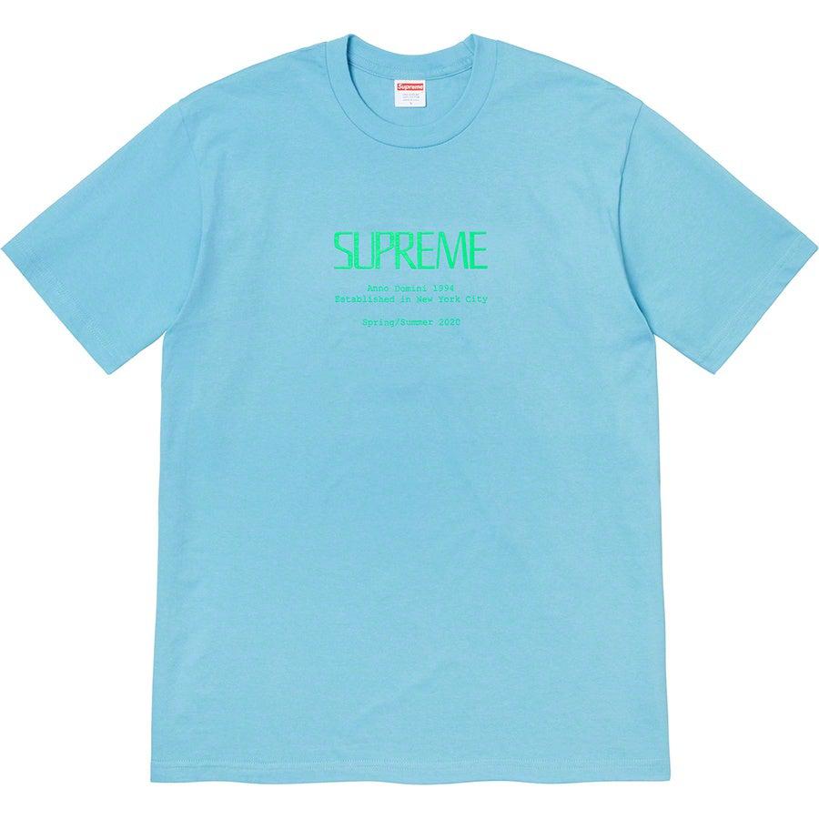 Supreme Anno Domini Tee (Light Blue) | Waves Never Die | Supreme | T-Shirt