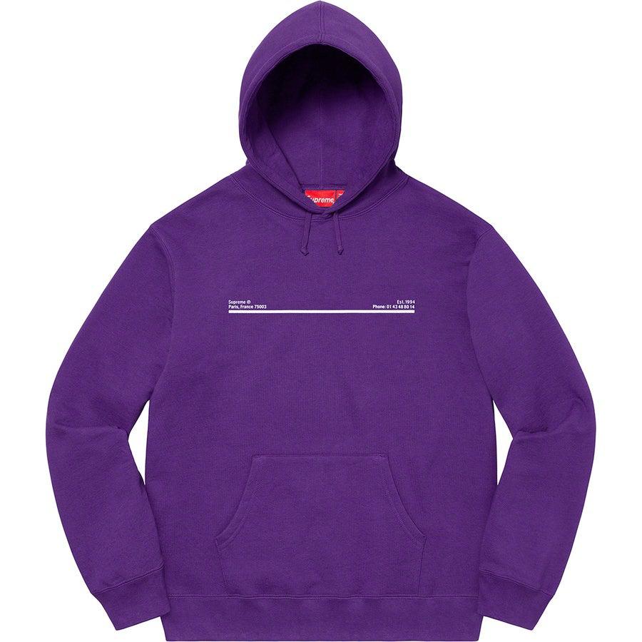 Supreme Paris Shop Hooded Sweatshirt (Purple) | Waves Never Die | Supreme | Hoodie