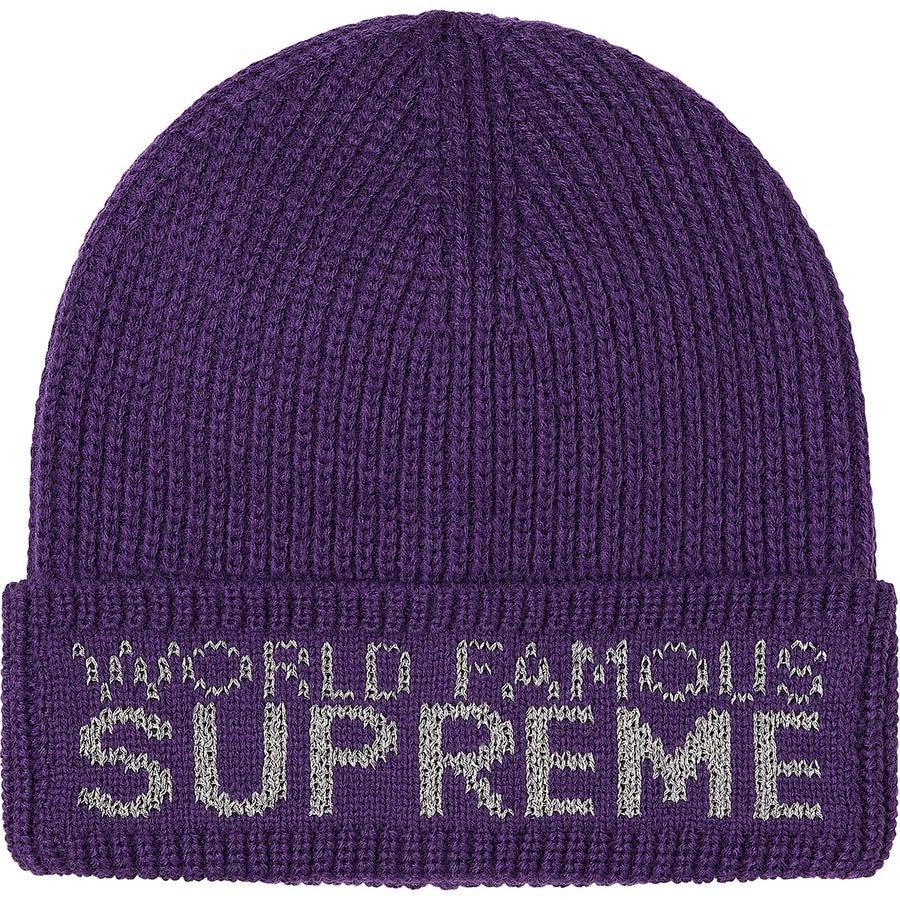 Supreme World Famous Beanie (Purple) | Waves Never Die | Supreme | Beanie