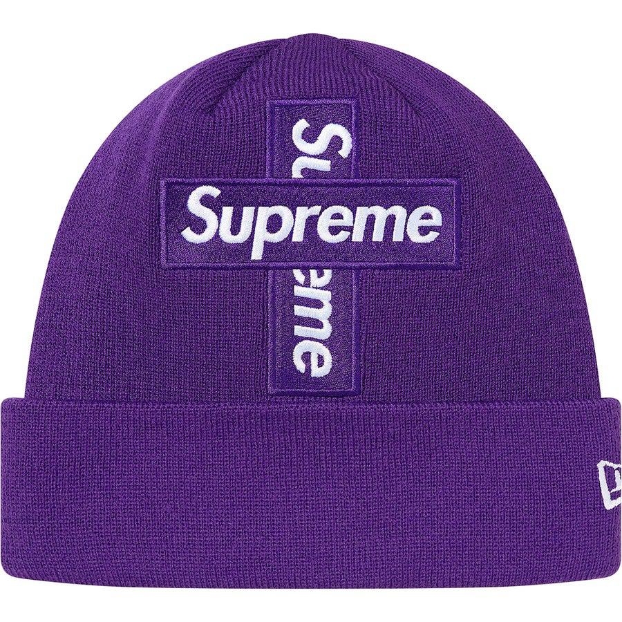 Supreme New Era® Cross Box Logo Beanie (Purple)
