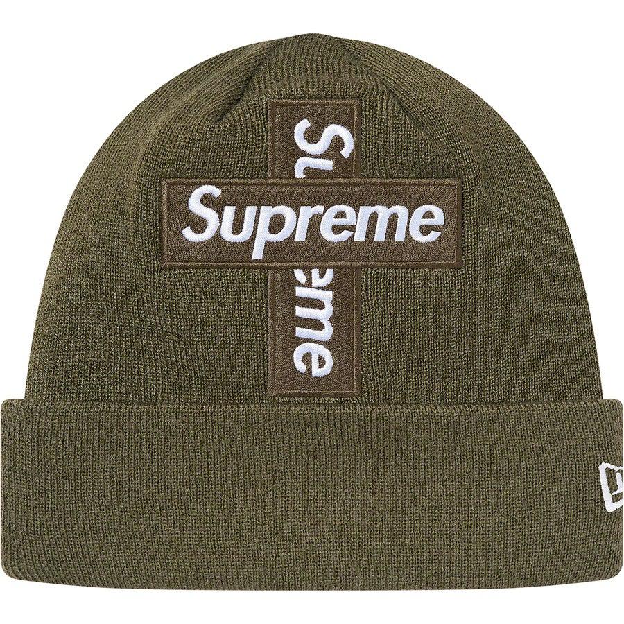 Supreme New Era® Cross Box Logo Beanie (Olive) | Waves Never Die | Supreme | Beanie