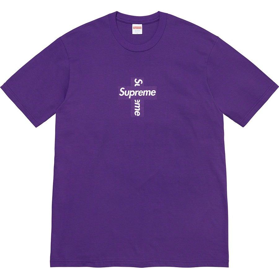 Supreme Cross Box Logo Tee Purple M