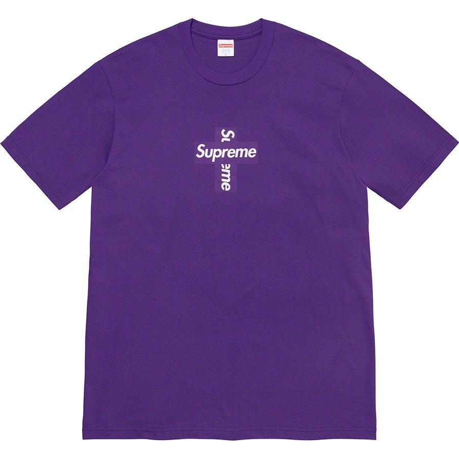 Supreme Cross Box Logo Tee (Purple) | Waves Never Die | Supreme | T-Shirt
