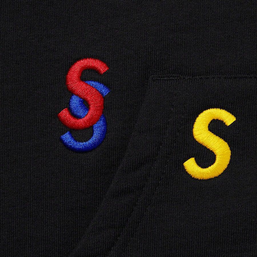 Supreme Embroidered S Hooded Sweatshirt (Black) | Waves Never Die | Supreme | Hoodie