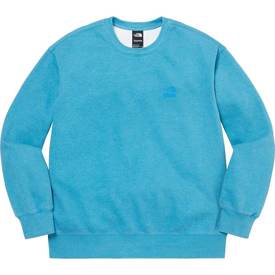Supreme®/The North Face® Pigment Printed Crewneck (Blue) | Waves Never Die | Supreme | Crews and Sweaters