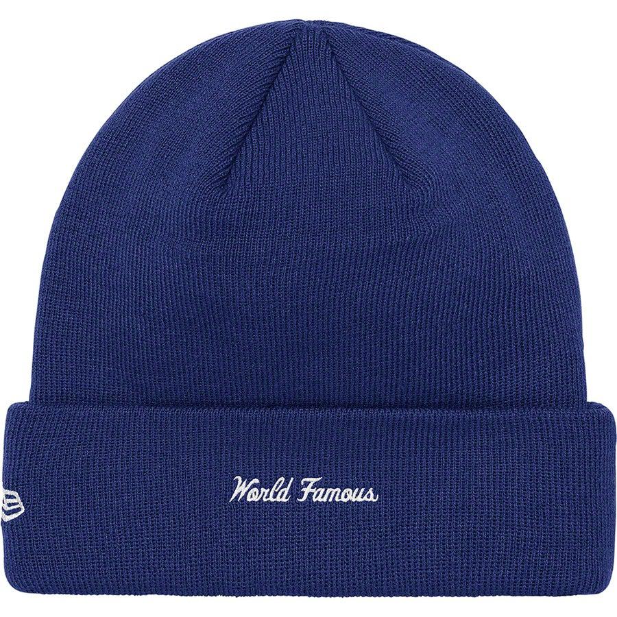 Supreme New Era® Box Logo Beanie (Washed Navy) | Waves Never Die | Supreme | Cap