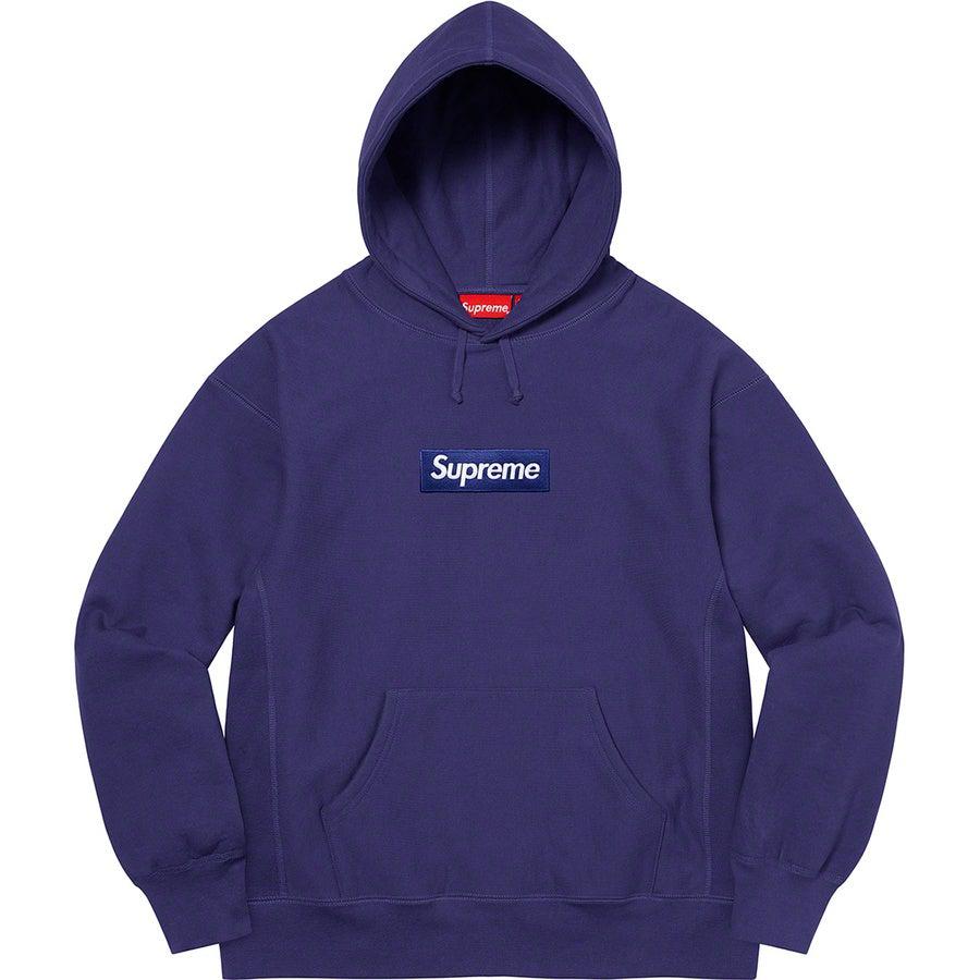 Supreme Box Logo Hooded Sweatshirt (Washed Navy)