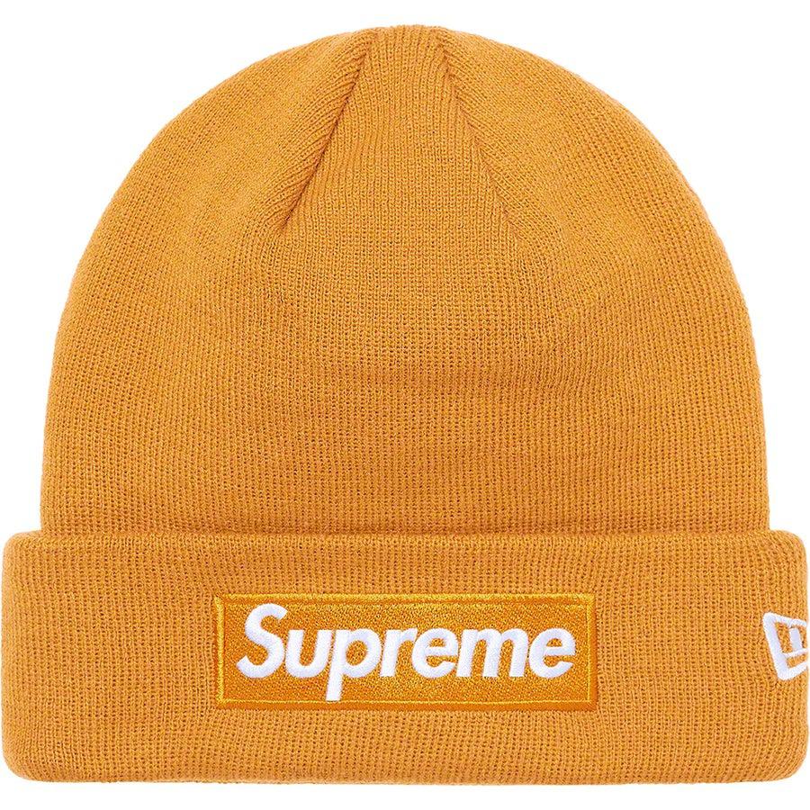 Supreme New Era® Box Logo Beanie (Light Mustard) | Waves Never Die | Supreme | Cap