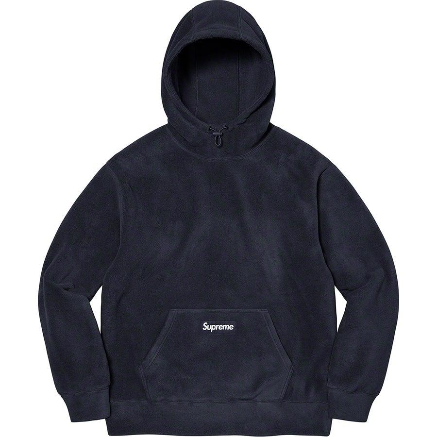 Supreme Polartec® Hooded Sweatshirt (Navy) | Waves Never Die | Supreme | Hoodie