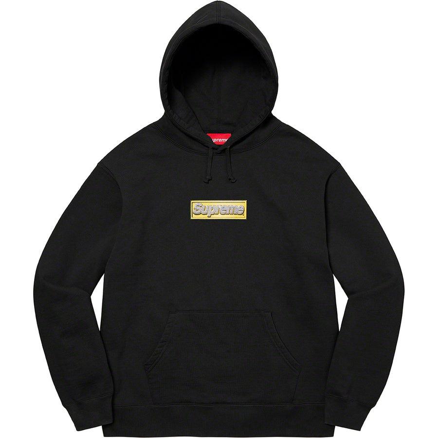Supreme Bling Box Logo Hooded Sweatshirt (Black) | Waves Never Die | Supreme | Hoodie