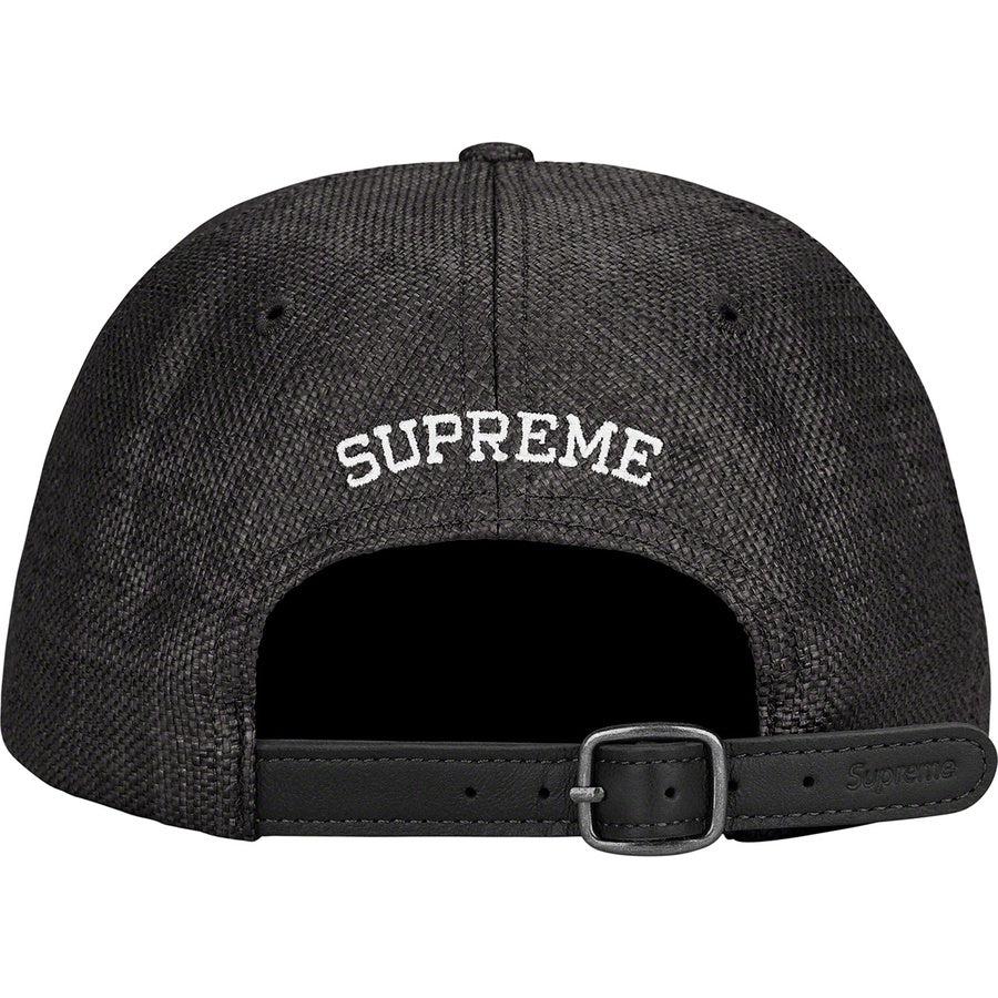 Supreme Raffia S Logo 6-Panel (Black) | Waves Never Die | Supreme | Cap