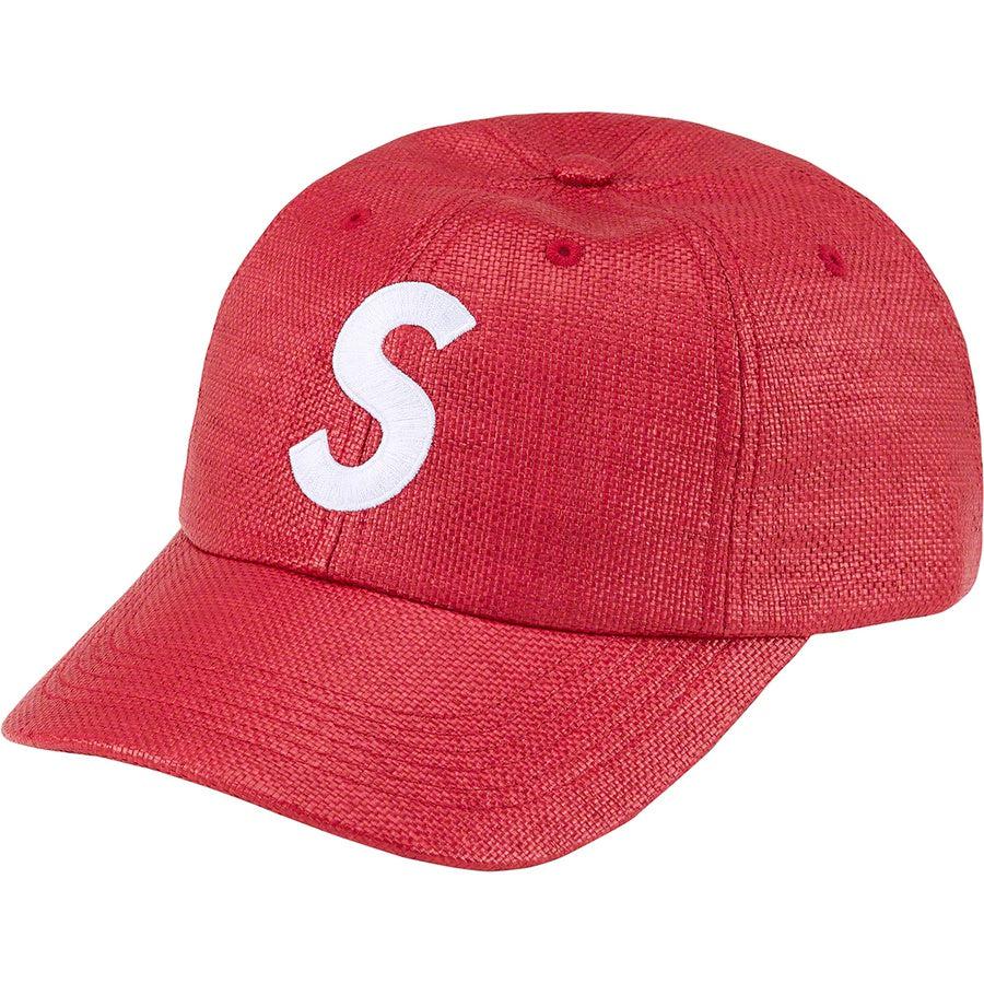 Supreme Raffia S Logo 6-Panel (Red) | Waves Never Die | Supreme | Cap