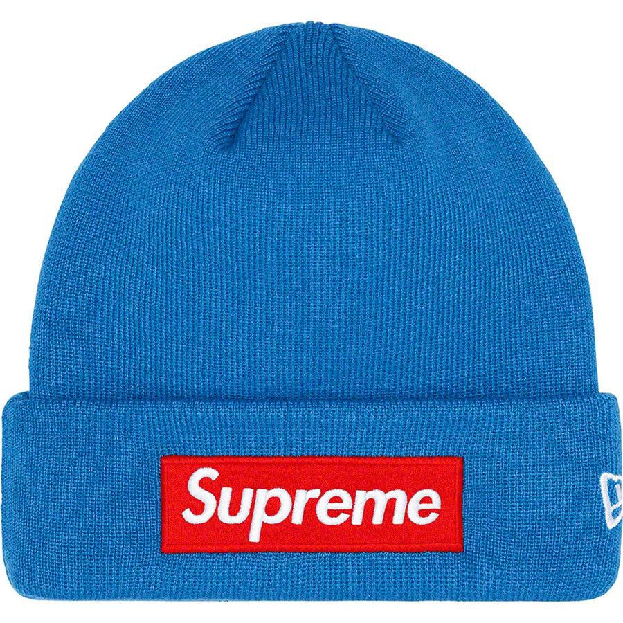 Buy Supreme New Era® Box Logo Beanie (Blue) Online Waves Never Die