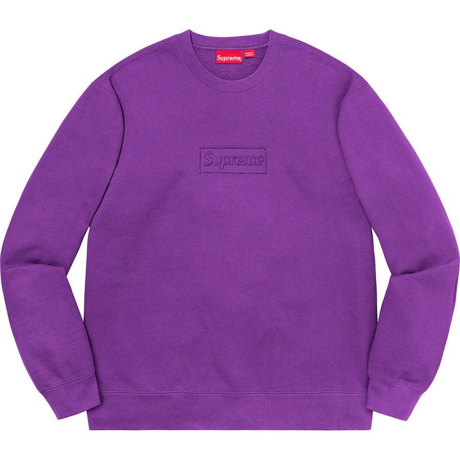 Buy Supreme Cutout Logo Crewneck (Violet) Online - Waves Au 