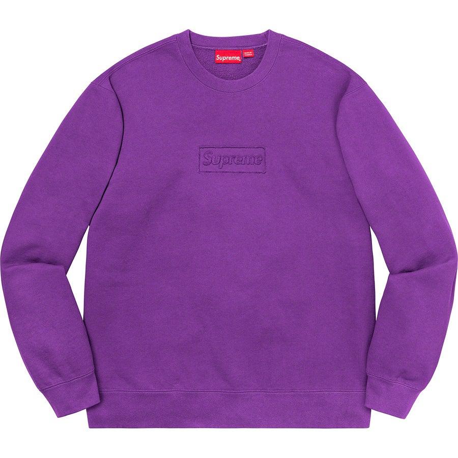 Supreme Cutout Logo Crewneck (Violet) | Waves Never Die | Waves Never Die