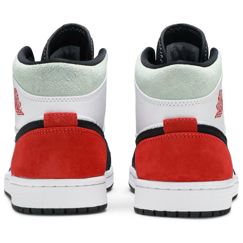 Nike Jordan 1 Mid SE White Black Red Spruce (GS) | Waves Never Die | Nike | Sneakers
