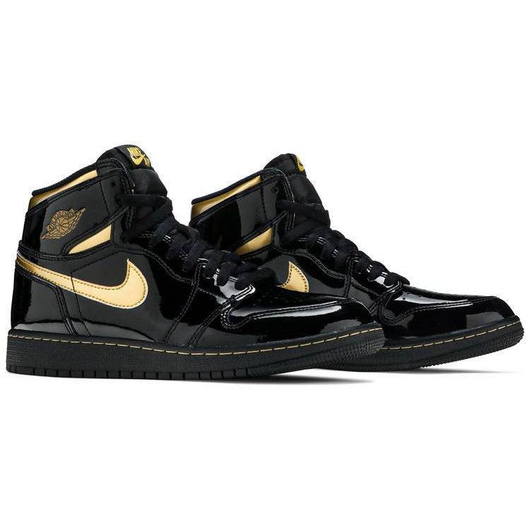 Nike Air Jordan 1 Retro High OG GS &#39;Black Metallic Gold&#39; | Waves Never Die | Nike | Sneakers
