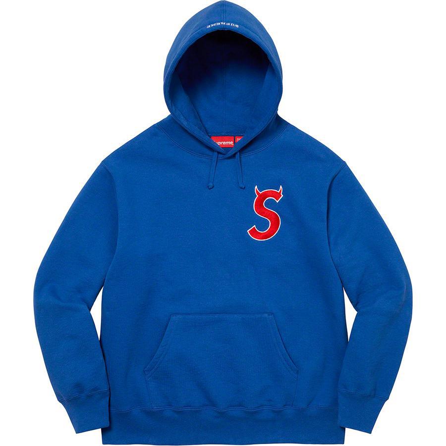 Buy Supreme S Logo Hooded Sweatshirt (Blue) Online - Waves Never Die