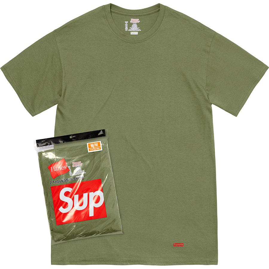 Supreme®/Hanes® Tagless Tees (2 Pack) Green | Waves Never Die | supreme | T shirt